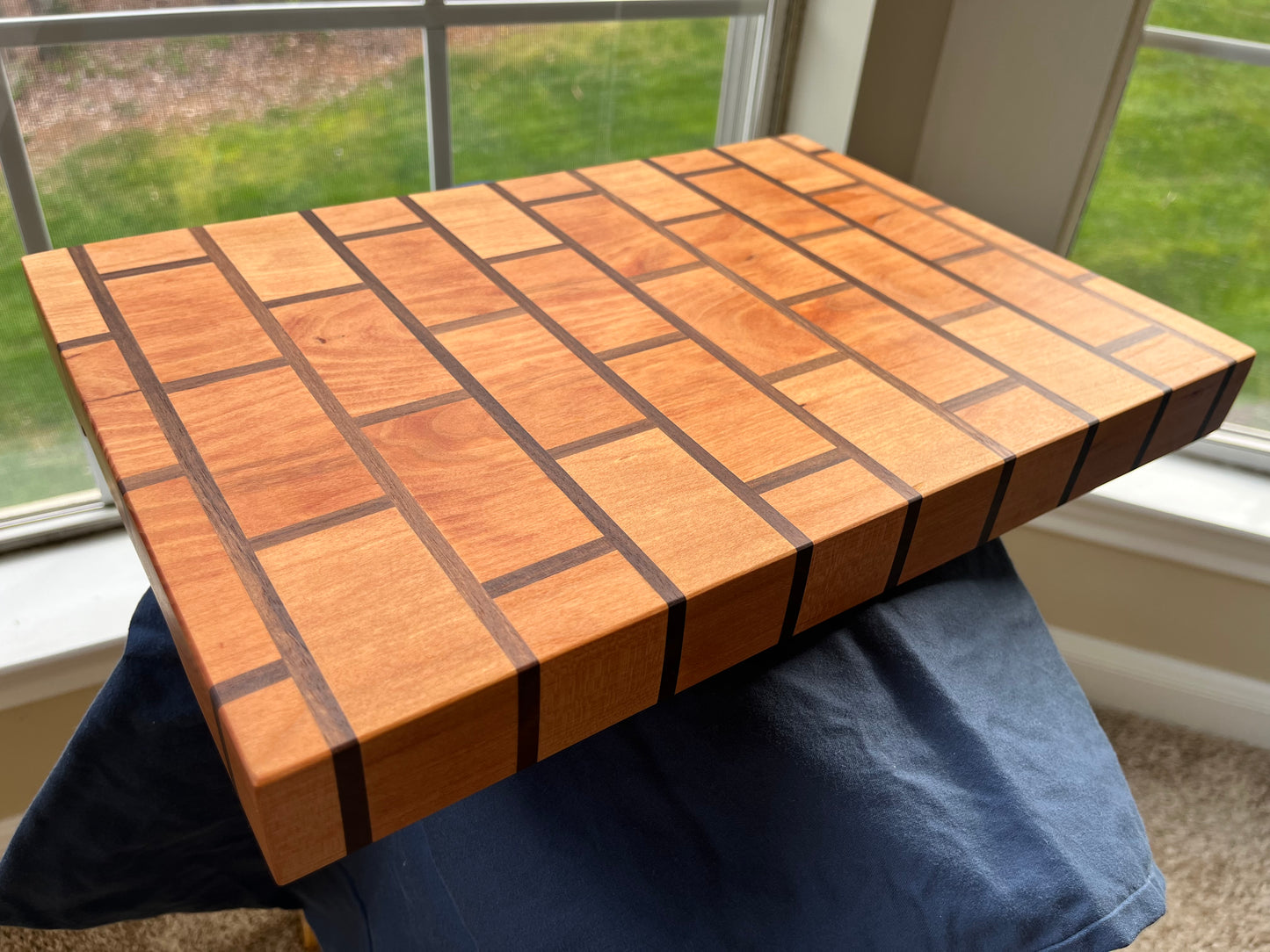 Cherry and Black Walnut Cutting Board made by hand