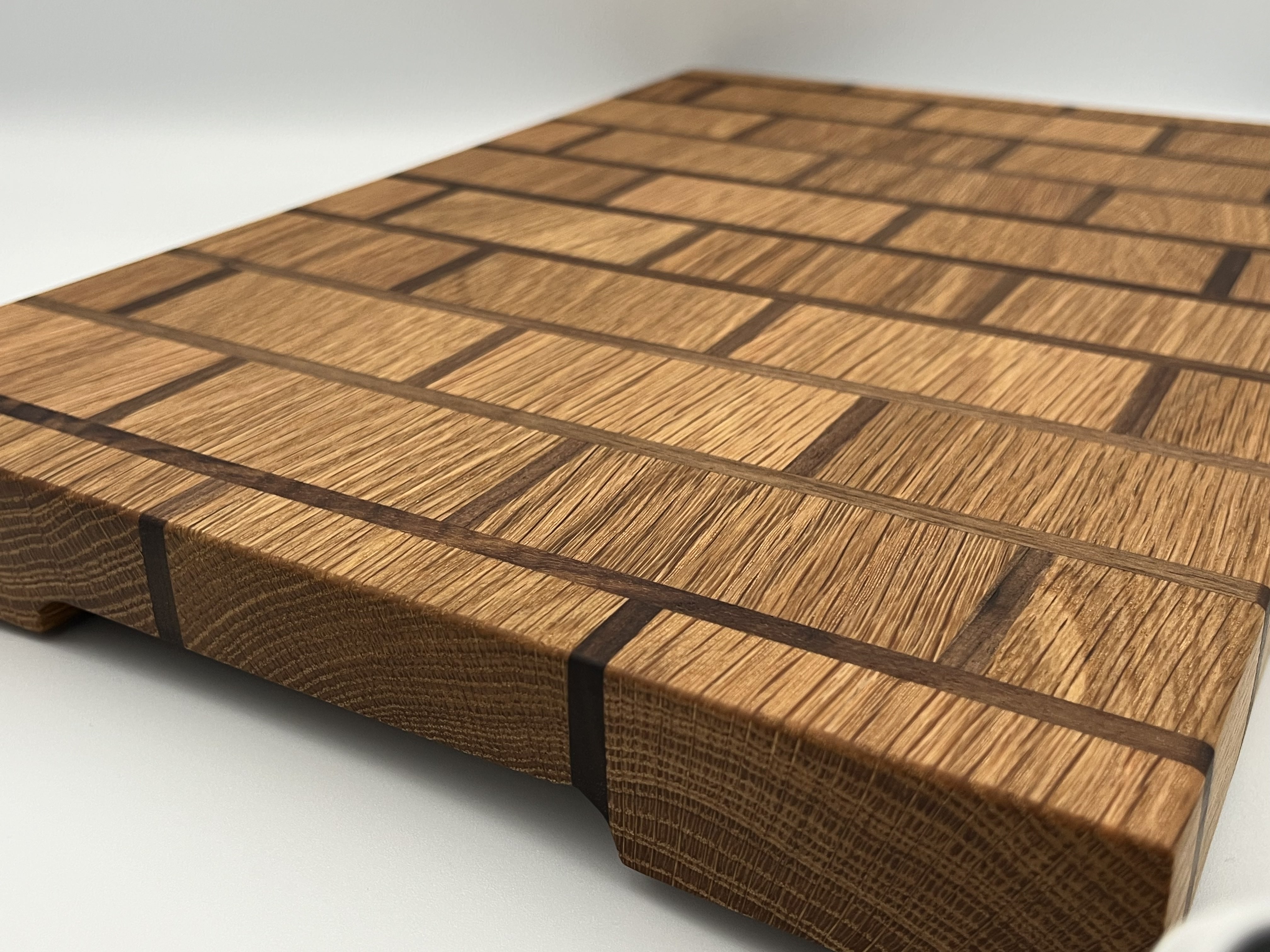 Cutting Board — Brick Pattern Oak & Walnut
